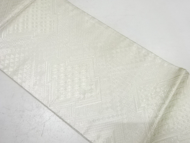 佐賀錦松皮菱に古典柄模様織り出し袋帯